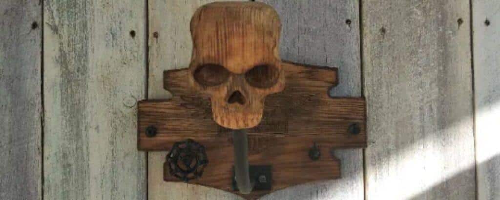 Le porte casque Harley Davidson tête de mort