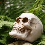 Tête de mort humaine en résine