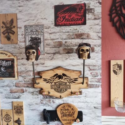 Porte casque Harley double casque