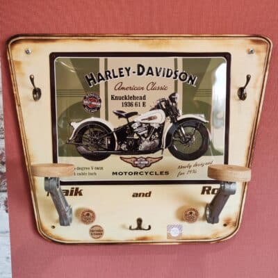 Porte casque avec un décor Harley-Davidsin