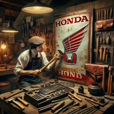 Plaque Métallique Honda
