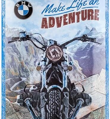 Plaque Métallique BMW Make Life an Adventure sous licence officiel  40 x 30