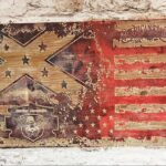 Découvrez "Esprit de Liberté", notre création murale emblématique qui fusionne l'audace du drapeau des États-Unis avec l'héritage du drapeau des confédérés.