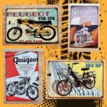 Groupement des plaque métallique disponible sur le monde du motard