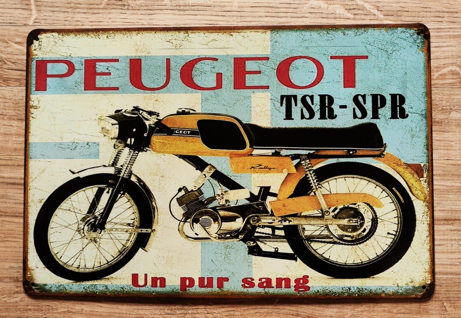 Plaque metalllique peugeot