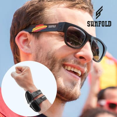 Lunettes de Soleil Motard Enroulables Sunfold Spain Black