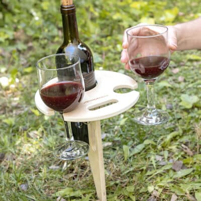  Table à vin pliante et portable pour l’extérieur