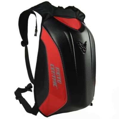 Sac à Dos Moto Étanche Carbone – Sac Motard Rigide,