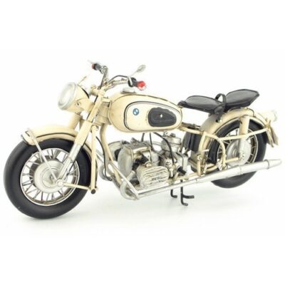 Moto Métal Vintage BMW 1967 R60-2 – Modèle Gendarmerie, Fait Main en Fer,