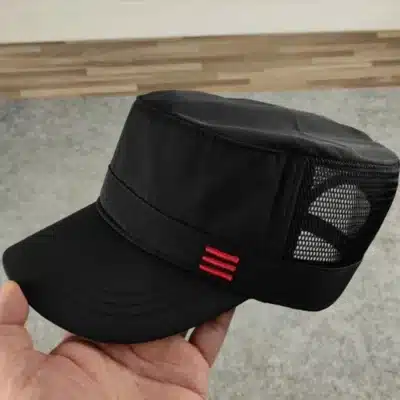 Casquette Militaire Homme Grande Taille - Casquette Armée Plate Style Biker Moto Respirante Été 55-66cm - Idéale pour Motards et Riders