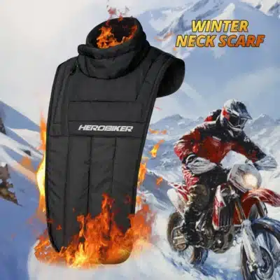 Écharpe de Cou Thermique Moto Hiver - Bavette Motard Coupe-Vent Chauffante - Protection Poitrine et Cou Herobiker, Conduite Grand Froid
