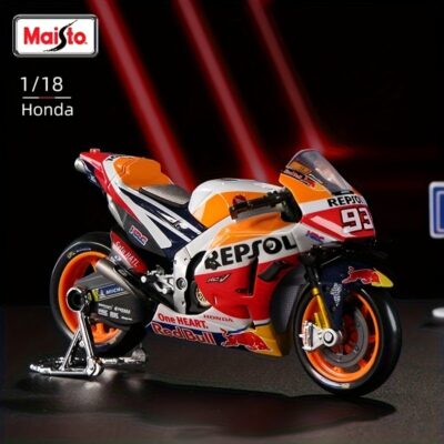 Moto Miniature Honda RC213V Repsol 2021 - Modèle Réduit Échelle 1/18 - Décoration Collection Motard