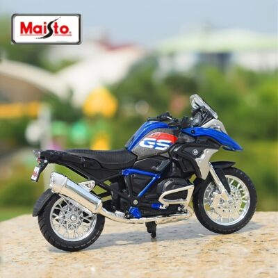 Moto Miniature BMW R1200GS 2017 - Modèle Réduit Échelle 1/18 - Décoration Collection Motard
