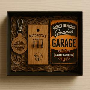 Idée cadeau motard avec accessoires déco et objets utiles pour garage moto