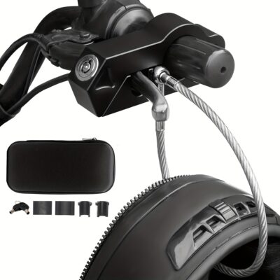Antivol guidon moto avec câble acier – verrou de frein sécurisé pour scooter, tricycle ou quad – pratique, compact, compatible guidons 3,3 à 3,8 cm