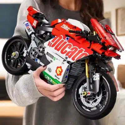 kit moto MOC Super V4 racing à construire – 863 pièces – maquette mécanique réaliste pour adultes – déco motard ou idée cadeau originale