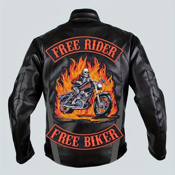 Écusson Brodé Lady Rider - Pour Coudre Ou Thermocoller Sur Veste Moto Ou Sac, Dimensions 8.7x6.6 Cm
