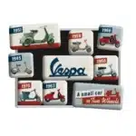 Coffret de magnets Vespa – modèles emblématiques