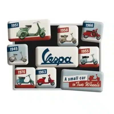 Coffret de magnets Vespa – modèles emblématiques