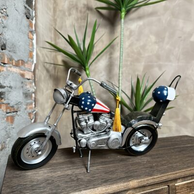 Modèle moto vintage US – Grande miniature déco fer style Easy Rider 42 cm