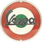 Plaque métal ronde Vespa  Logo Classique (35 cm)