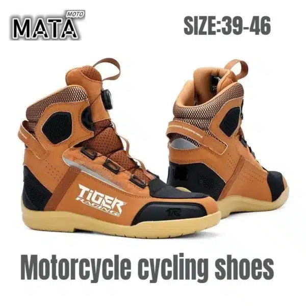 Chaussures moto homme Tiger respirantes, baskets montantes renforcées, style sportif et sécurisées