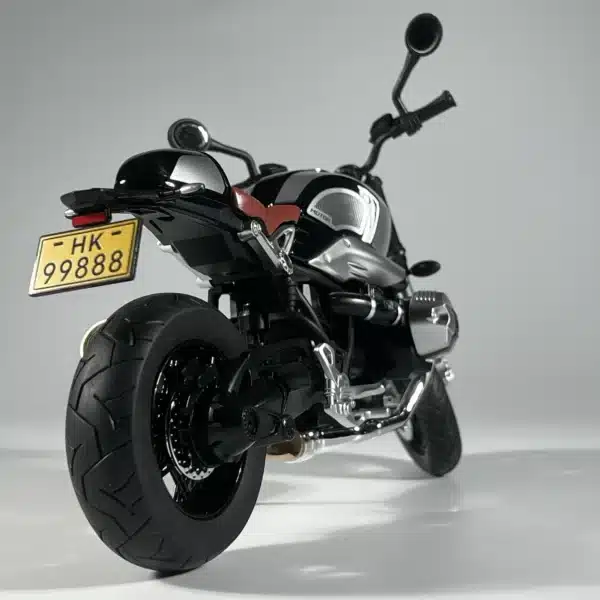 BMW R NineT miniature moto métal 1:9, modèle réduit rétro avec son et lumière