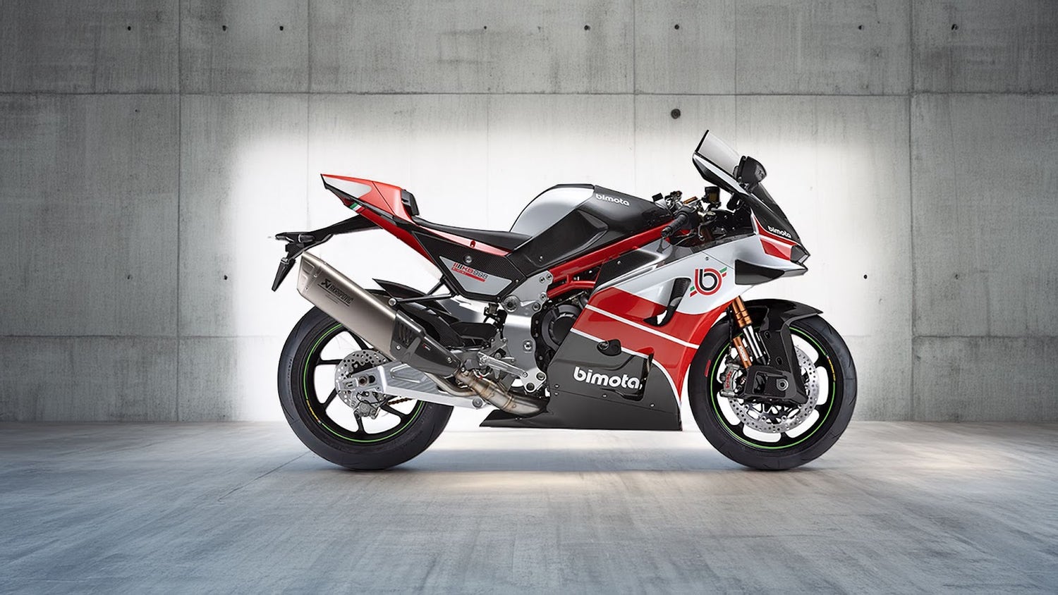 Bimota KB998 Rimini 2025 - vue 3/4 avant