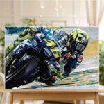 Puzzle moto racing 1000 pièces en carton recyclé, déco murale moderne