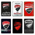 plaque métal style monster 696 déco moto vintage