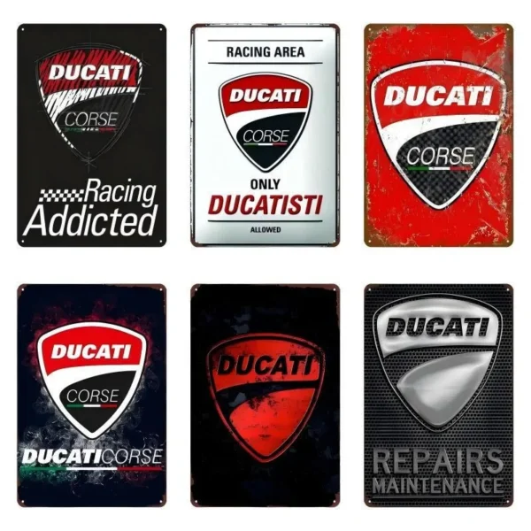 plaque métal style monster 696 déco moto vintage