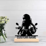 statue moto personnalisée motarde déco intérieur