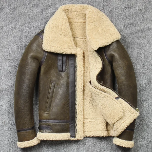veste moto cuir aviateur B3 doublée mouton