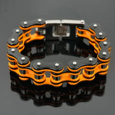 bracelet chaîne moto style biker acier inoxydable