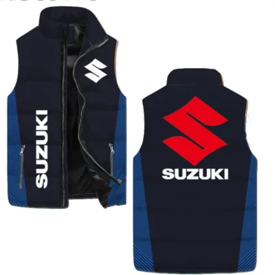 Gilet moto Suzuki homme sans manches coupe-vent