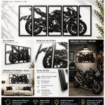decoration murale moto personnalisee multi cadres