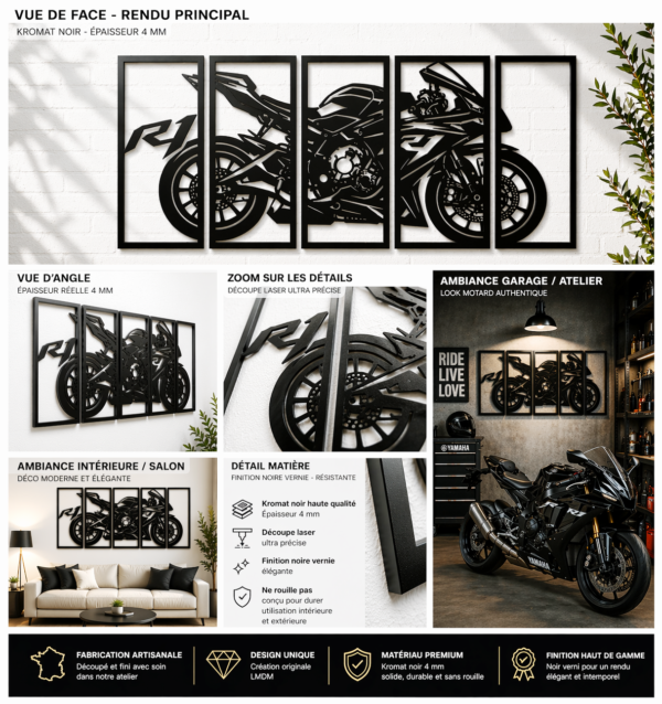 decoration murale moto personnalisee multi cadres