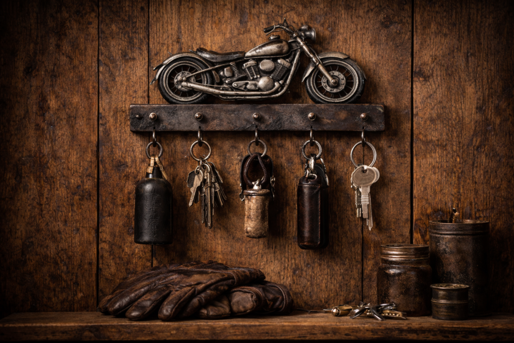 porte clés mural moto pour rangement clés motard