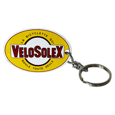 PORTE CLES EMAILLEE VELOSOLEX 55x35mm SOLEX JAUNE ROUGE