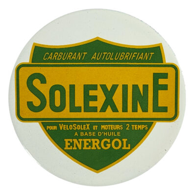 MAGNET EMAILLE SOLEXINE Diamétre 58mm SOLEX JAUNE VERT