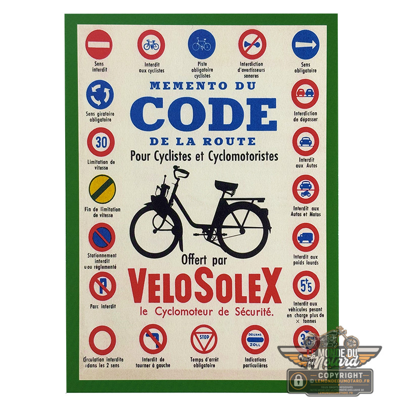 25 CARTES POSTALE VELOSOLEX CODE DE LA ROUTE SOLEX