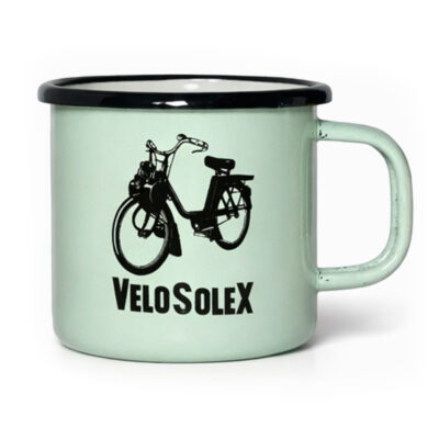 MINI MUG EMAILLE 20cl VELOSOLEX S2200 - D.70 x H58mm SOLEX FOND BLEU