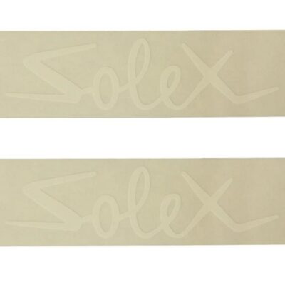 AUTOCOLLANT DE POUTRE SOLEX OFFICIEL - 2 pièces - BLANC VELOSOLEX