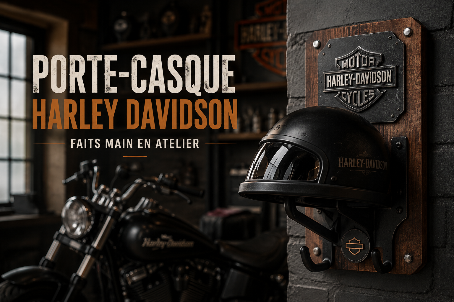 porte-casque moto porte casque harley davidson atelier LMDM