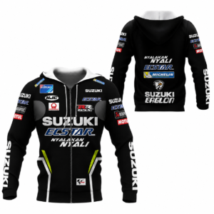 Sweat Moto Suzuki Racing Homme à Capuche