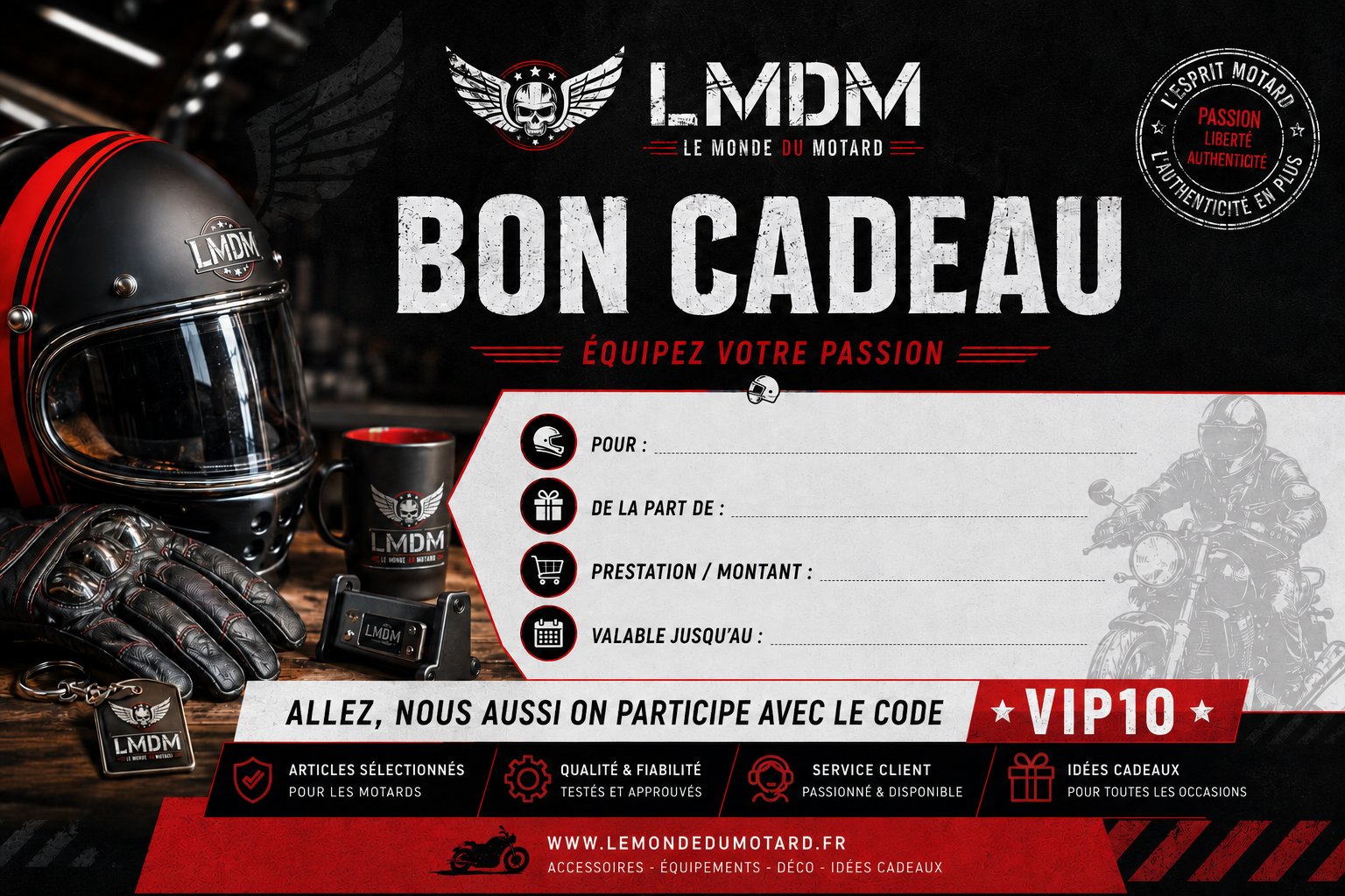 bon cadeau motard personnalisé BMW GS idée cadeau