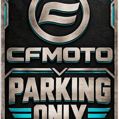 Plaque moto CFMOTO Parking Only 20 × 30 cm