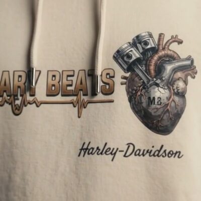 Sweat motard My Heart Beats – Cœur mécanique – 12 marques moto au choix – Avec ou sans motif dos– Sweat biker à capuche